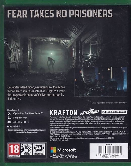 The Callisto Protocol - XBOX Series X (A Grade) (Genbrug)